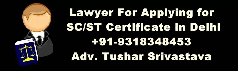 Lawyer For Applying for SC/ST Certificate in Delhi